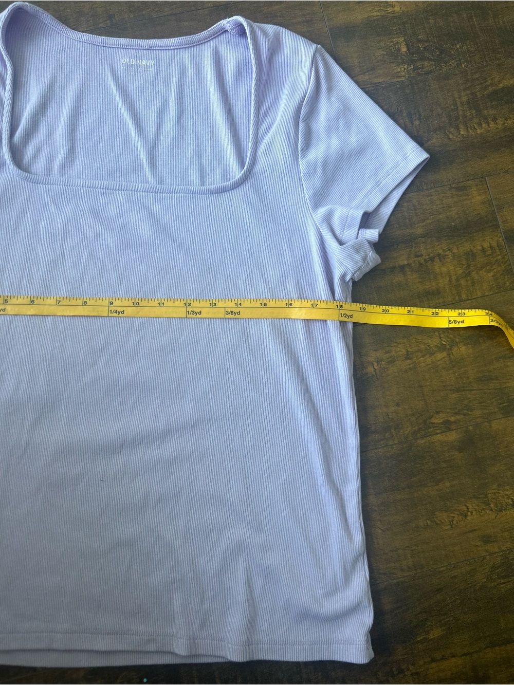 Old Navy Light Lavender Square Neck Short Sleeve Tee - Picture 5 of 6